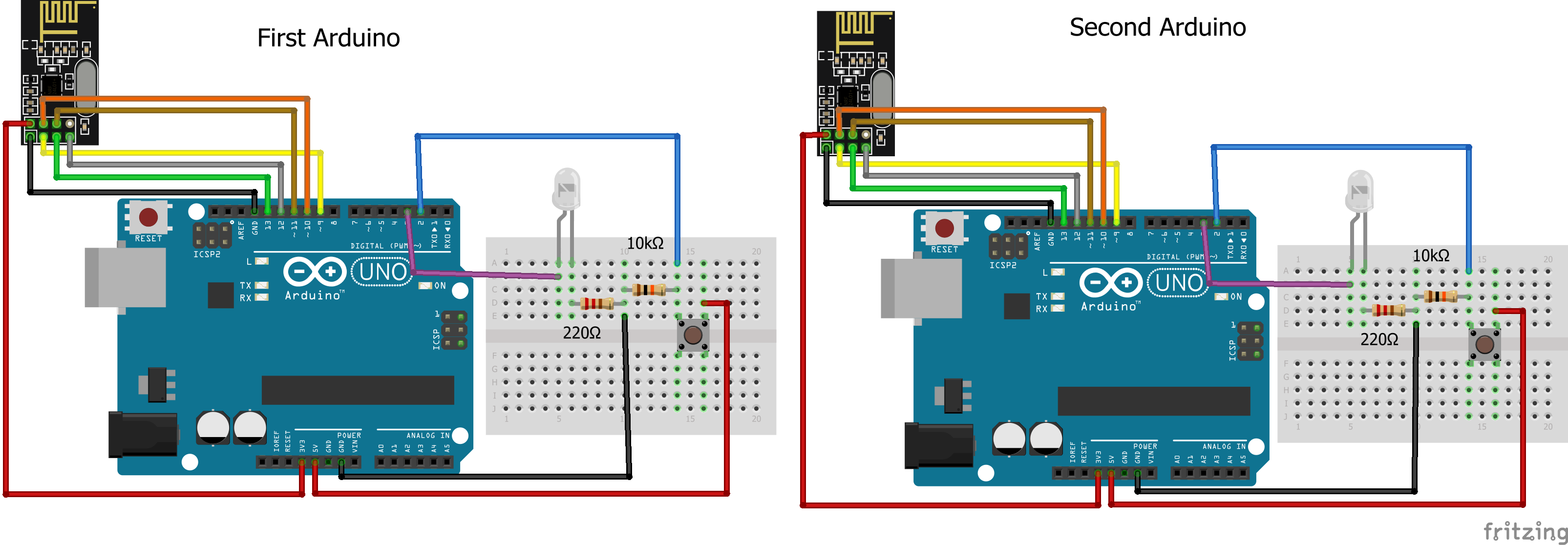 Nrf24l01 arduino bidirectional bb q1poee9hcv